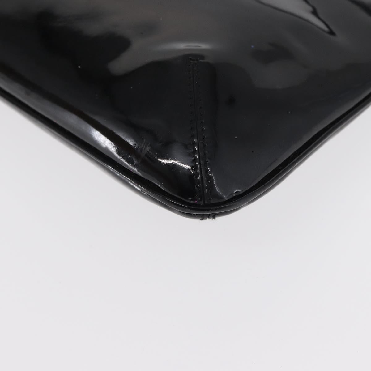 Salvatore Ferragamo Gancini Patent Leather Black Patent_Leather Shoulder Bag Bag (Pre-Owned)