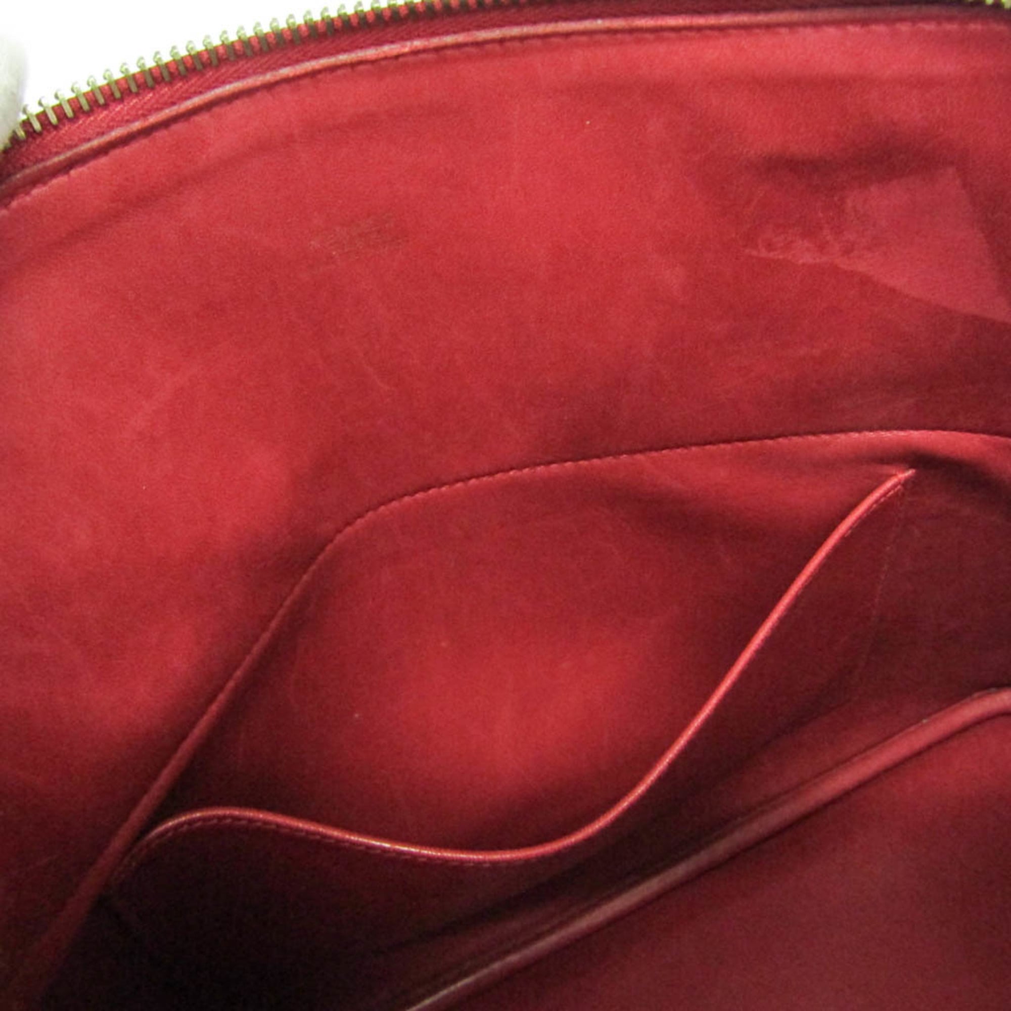 Hermes Bolide Courchevel Red Leather Handbag (Pre-Owned)