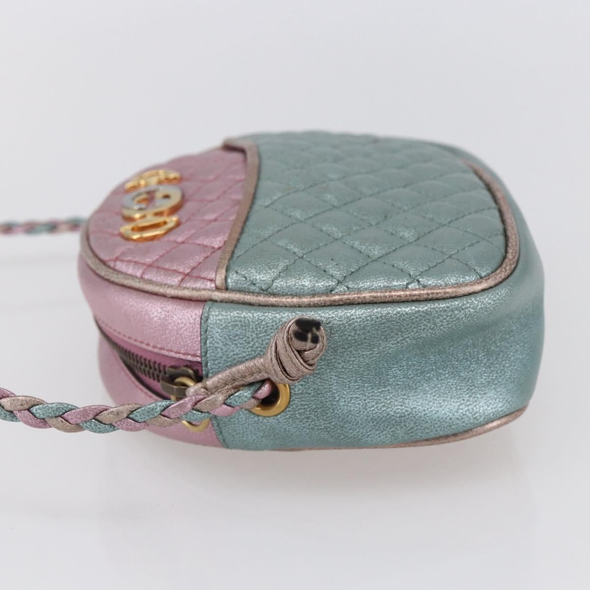 Gucci Trapuntata Camera Lambskin Blue Leather Shoulder Bag Bag (Pre-Owned)