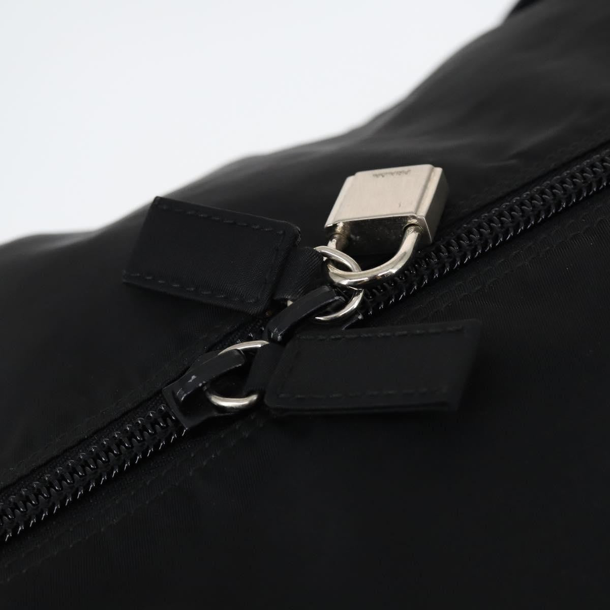 Prada Boston Tessuto Black Nylon Handbag (Pre-Owned)