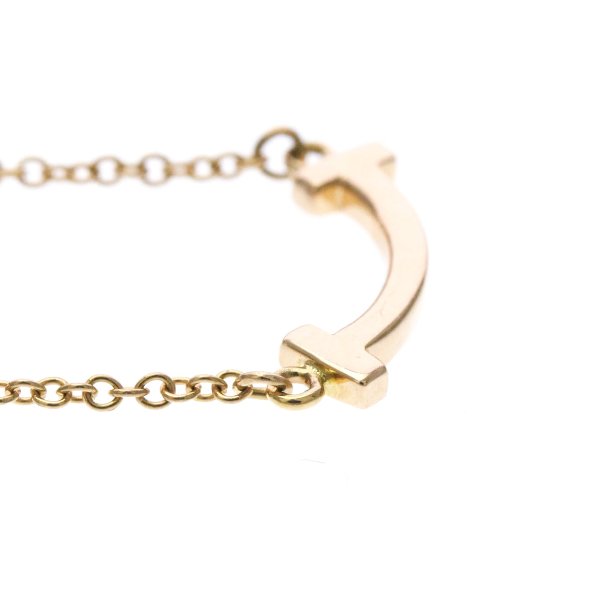 Tiffany & Co. T Smile Pendant 18K Rose Gold Pink Pink_Gold Necklace Jewelry (Pre-Owned)
