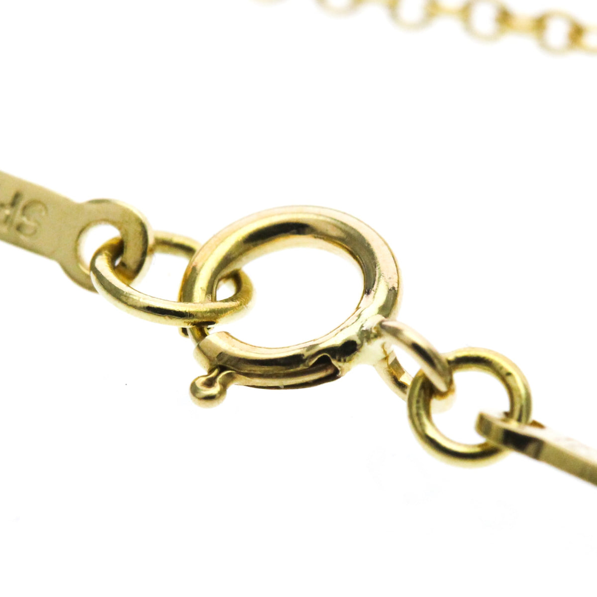 Tiffany & Co. Elsa Peretti Open Heart Pendant 18K Yellow Gold Gold Yellow_Gold Necklace Jewelry (Pre-Owned)