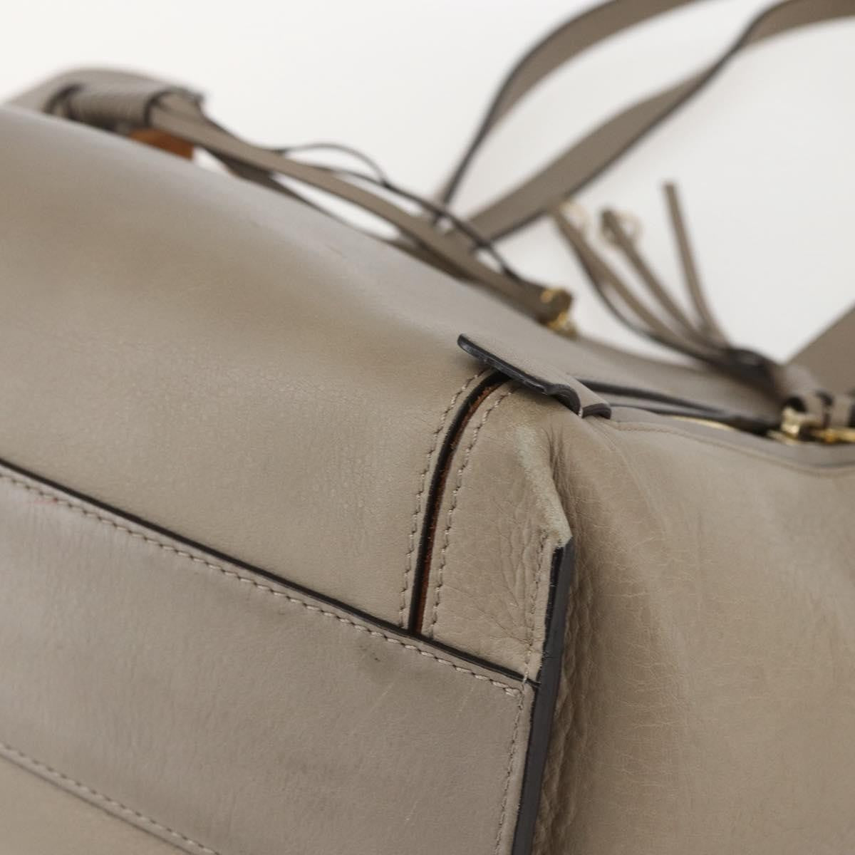 Chloe Milo Shopping Leather Beige Leather Tote Bag Bag (Pre-Owned)