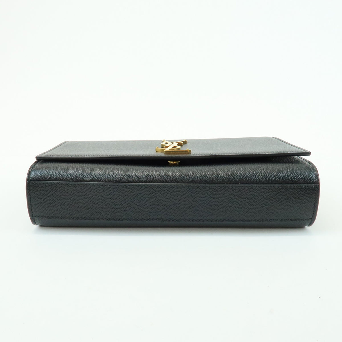 Saint Laurent Classic Monogram Leather Black Leather Crossbody Bag Bag (Pre-Owned)