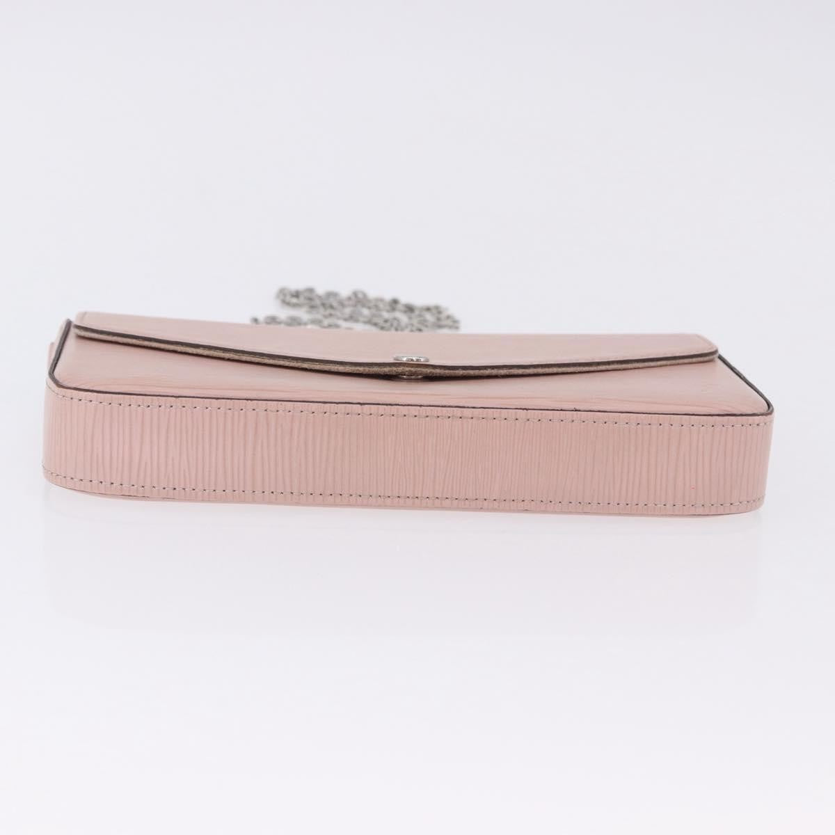 Louis Vuitton Felicie Chain Epi Leather Pink Leather Clutche & Pouche Bag (Pre-Owned)