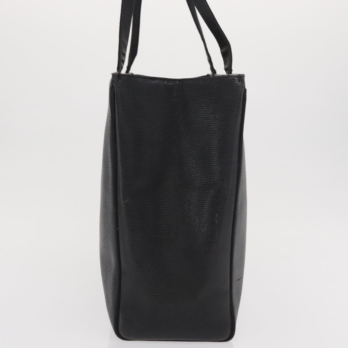 Salvatore Ferragamo Vara Tote Leather Black Leather Tote Bag Bag (Pre-Owned)