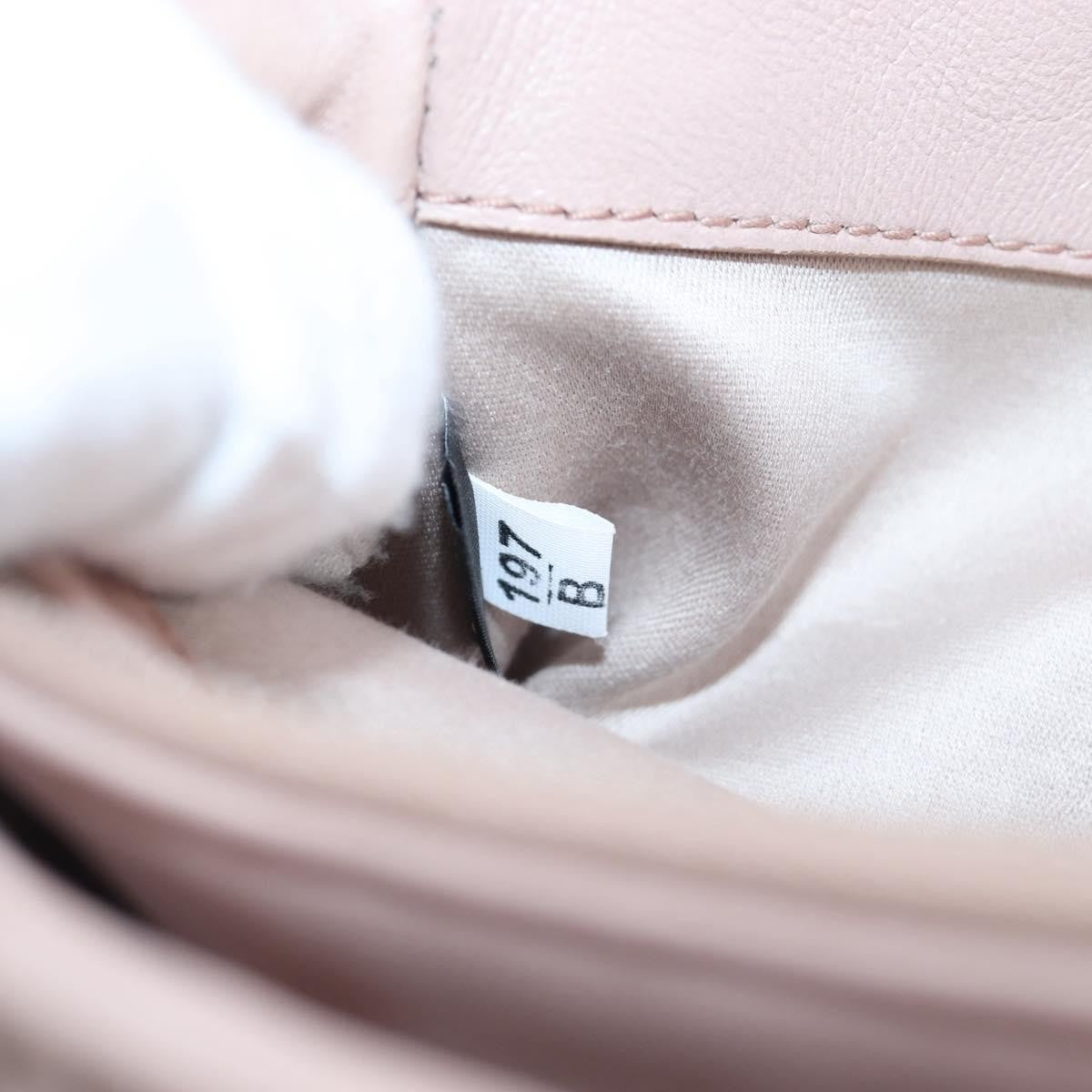 Miu Miu Crystal Clutch Matelasse Leather Pink Leather Clutche & Pouche Bag (Pre-Owned)