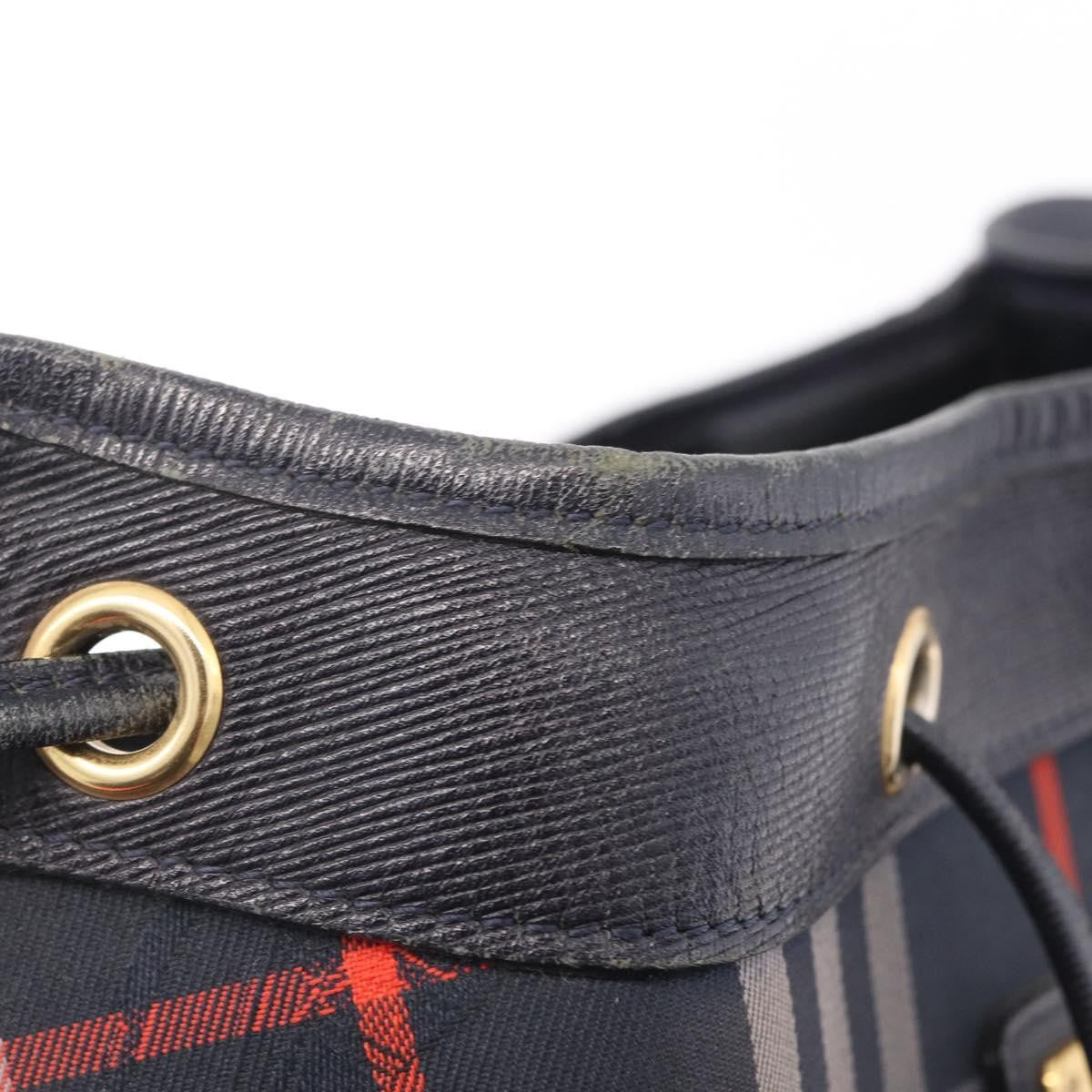 Burberry Nova Check Shoulder Bag Canvas Black Canvas Shoulder Bag Bag (Pre-Owned)