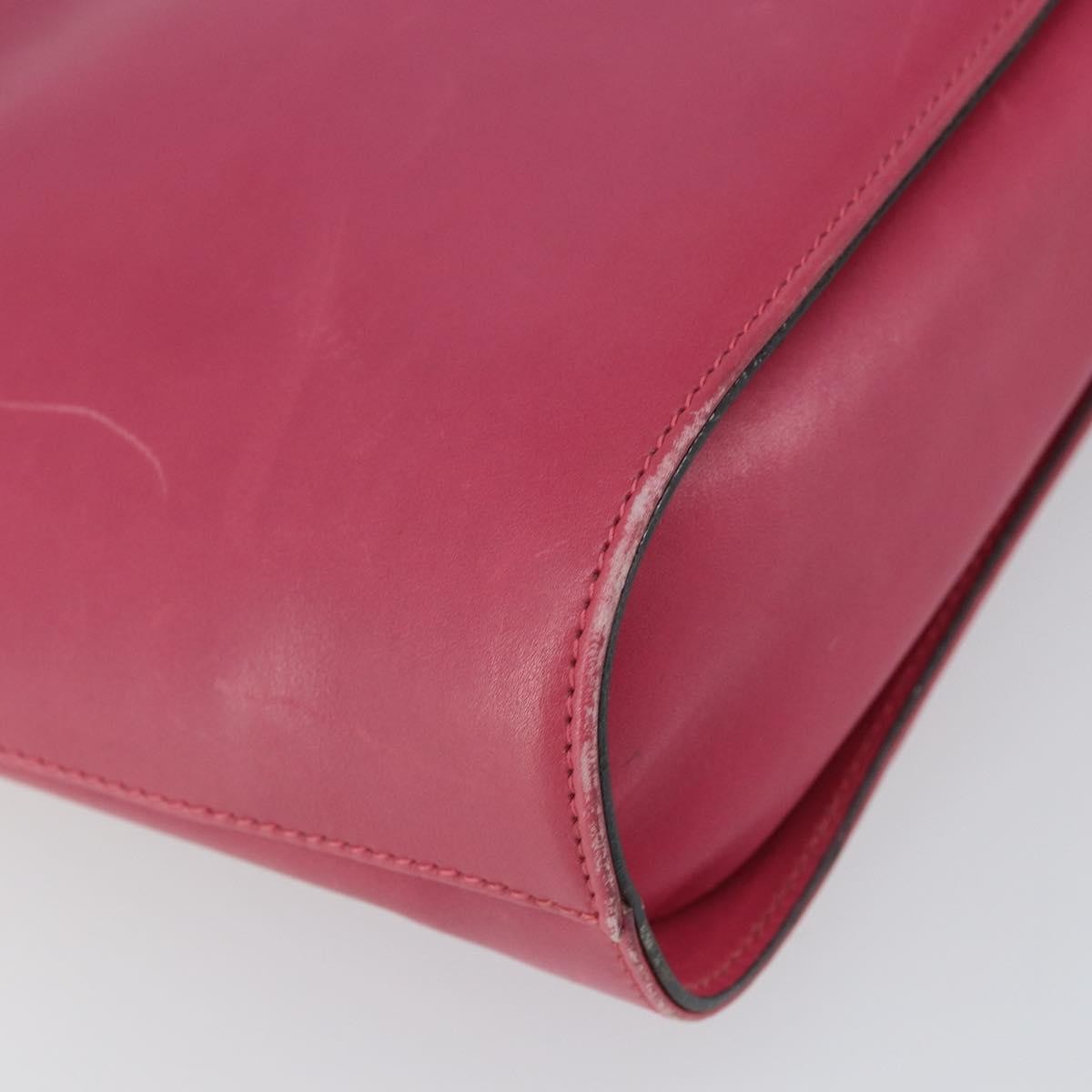 Salvatore Ferragamo Gancini Leather Pink Leather Shoulder Bag Bag (Pre-Owned)