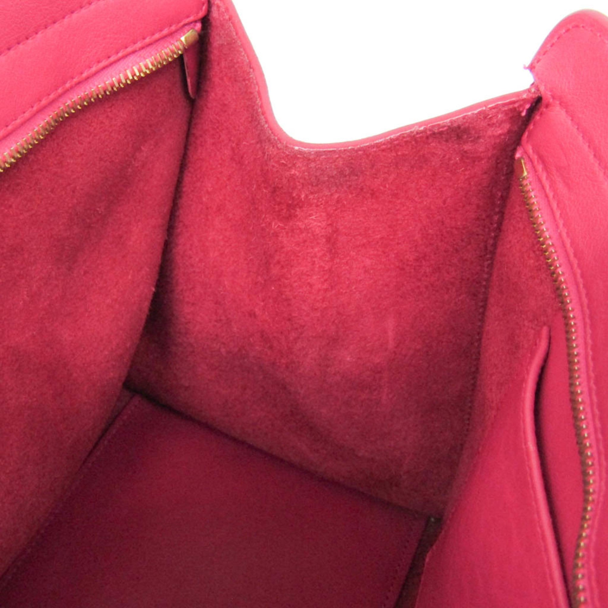 Saint Laurent Classic Y Cabas Leather Pink Leather Handbag (Pre-Owned)