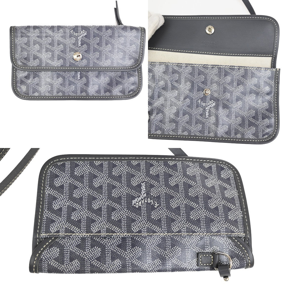 Goyard Saint Louis Coated Canvas Gray Canvas Tote Bag Bag (Pre-Owned)
