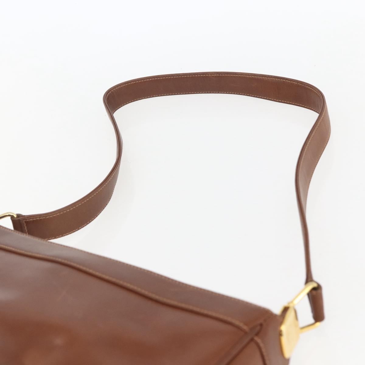 Gucci Sherry Line Shoulder Leather Brown Leather Shoulder Bag Bag (Pre-Owned)