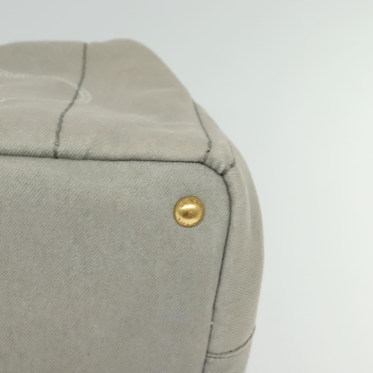 Prada Canapa Tote Canvas Gray Canvas Bag (Pre-Owned)