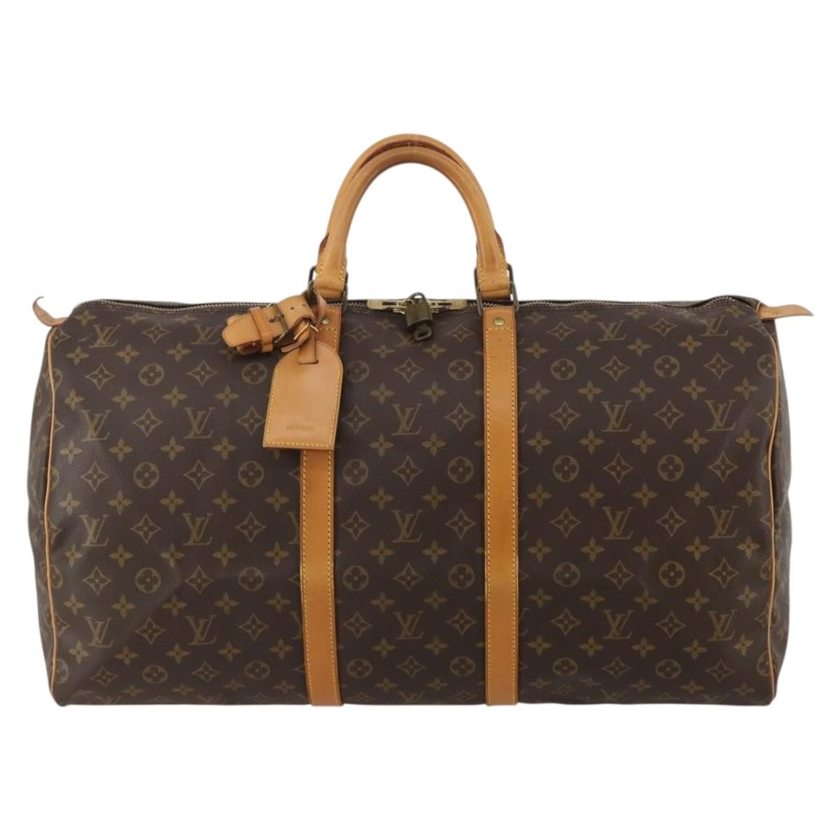 Louis Vuitton Keepall Monogram Canvas Brown Canvas Travel Bag Bag (Pre-Owned)