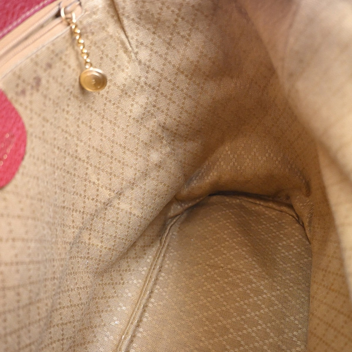 Gucci Vintage Backpack Suede Red Suede Backpack Bag (Pre-Owned)