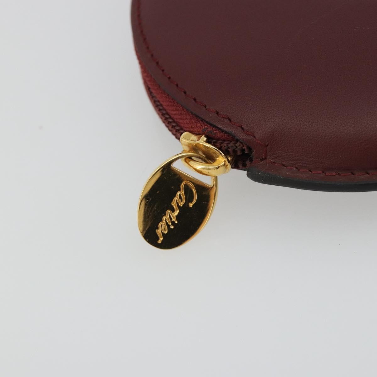 Cartier Must De Cartier Leather Burgundy Leather Wallets Accessory (Pre-Owned)