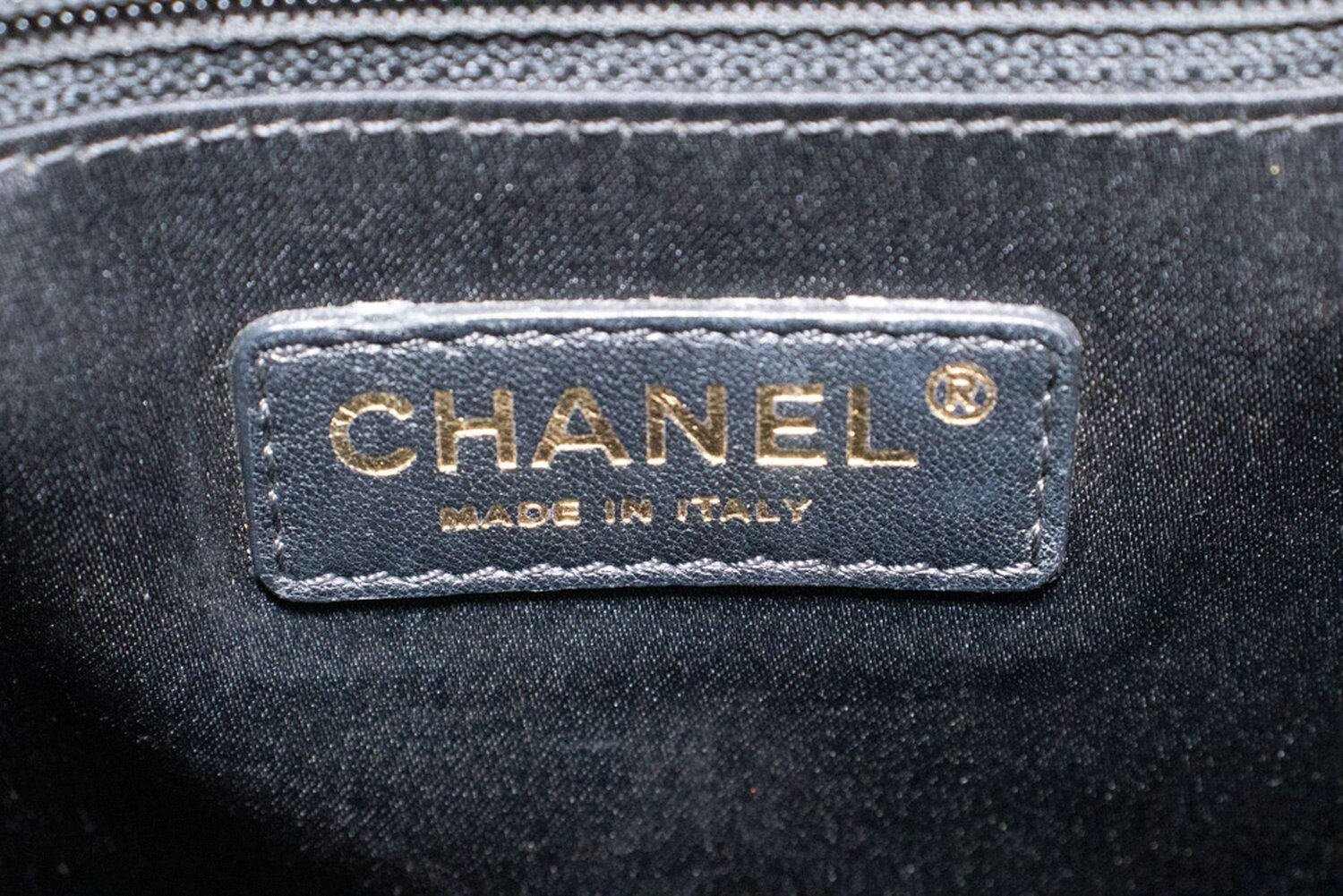 Chanel Grand Shopping Tote Quilted Caviar Black Calfskin Tote Bag Bag (Pre-Owned)