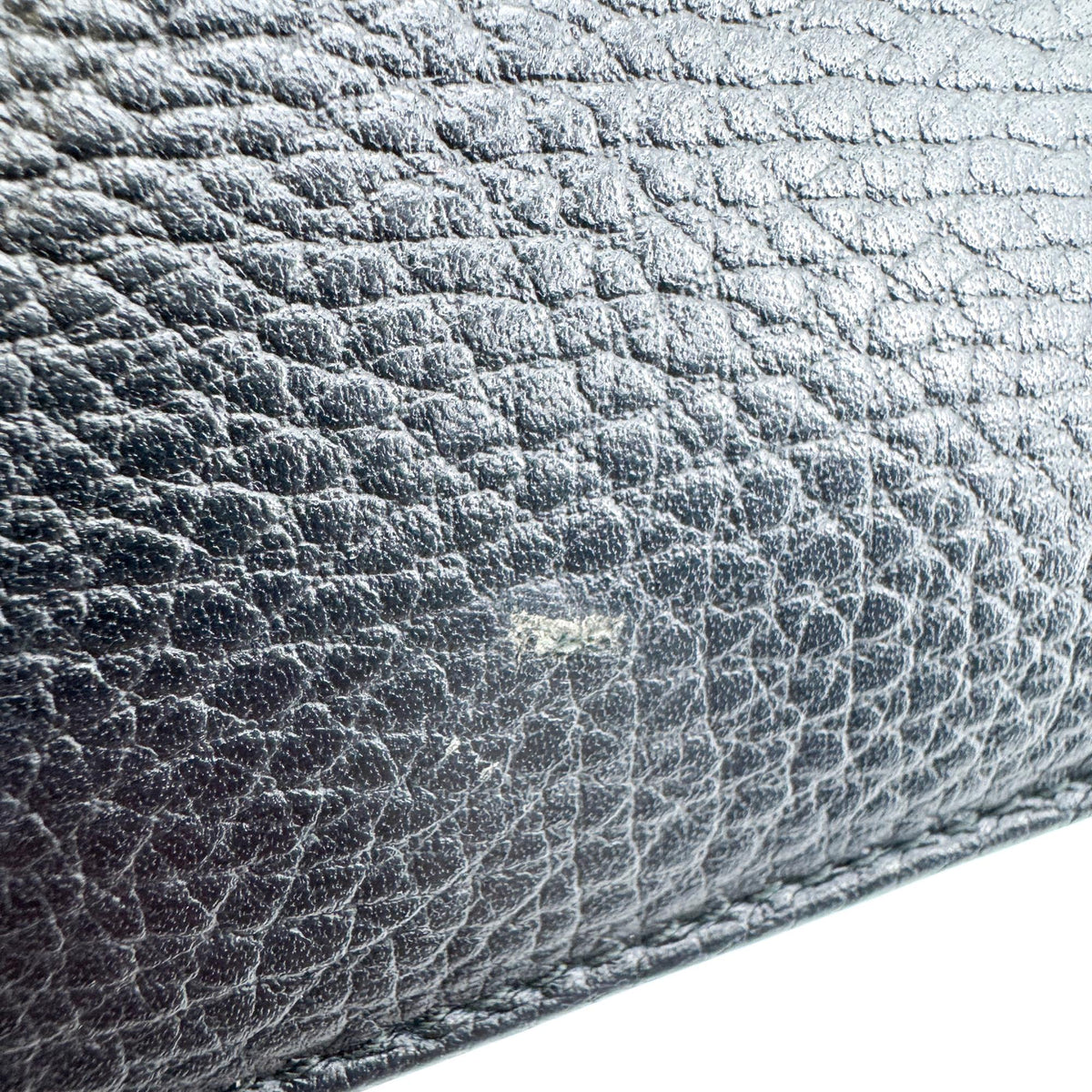 Gucci Interlocking Leather Black Leather Shoulder Bag Bag (Pre-Owned)