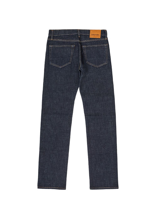 Tom Ford Elegant Blue Straight Fit Men's Jeans