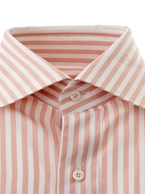 Tom Ford Elegant Striped Pink Cotton Shirt for Men's Men