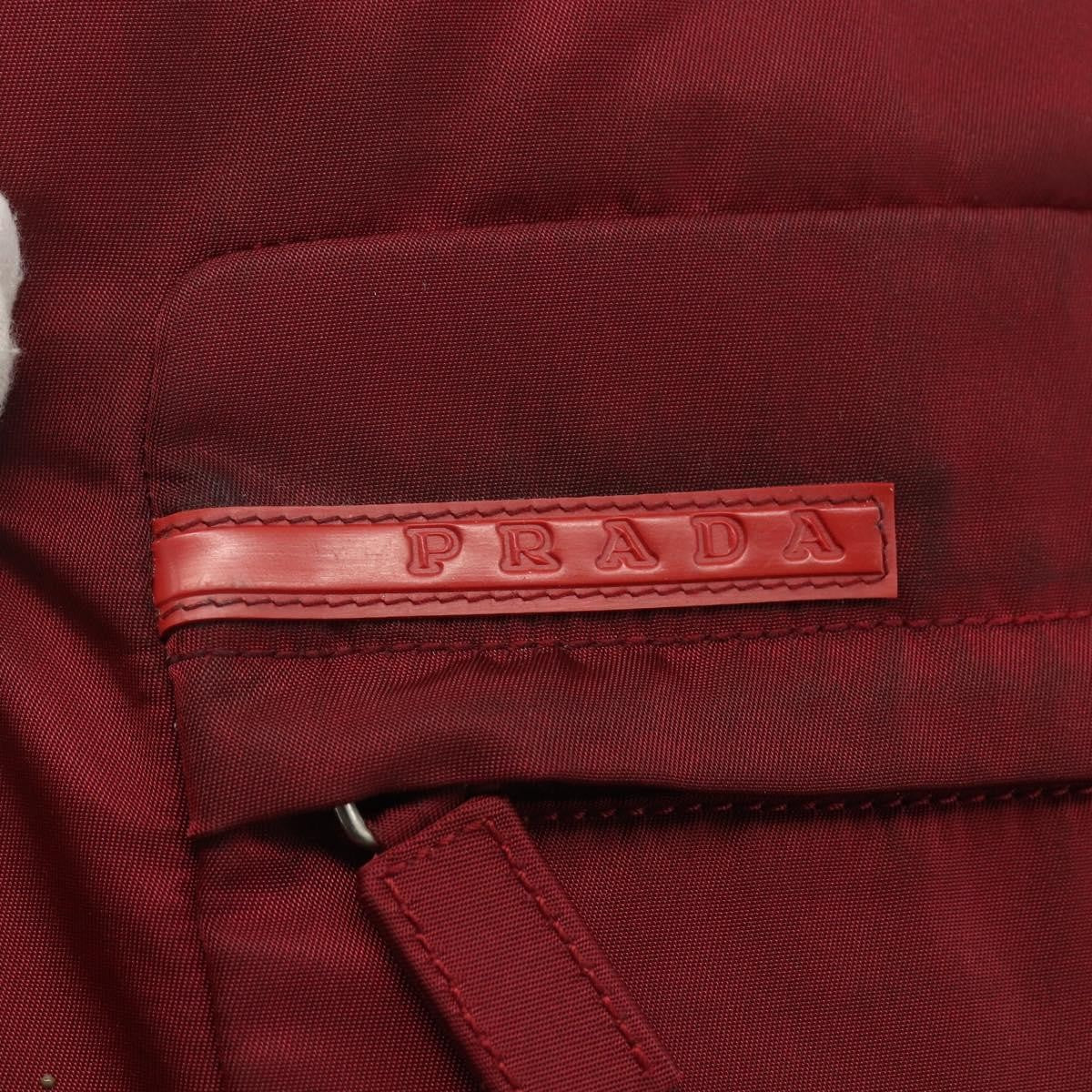 Prada Sport Nylon Red Nylon Tote Bag Bag (Pre-Owned)