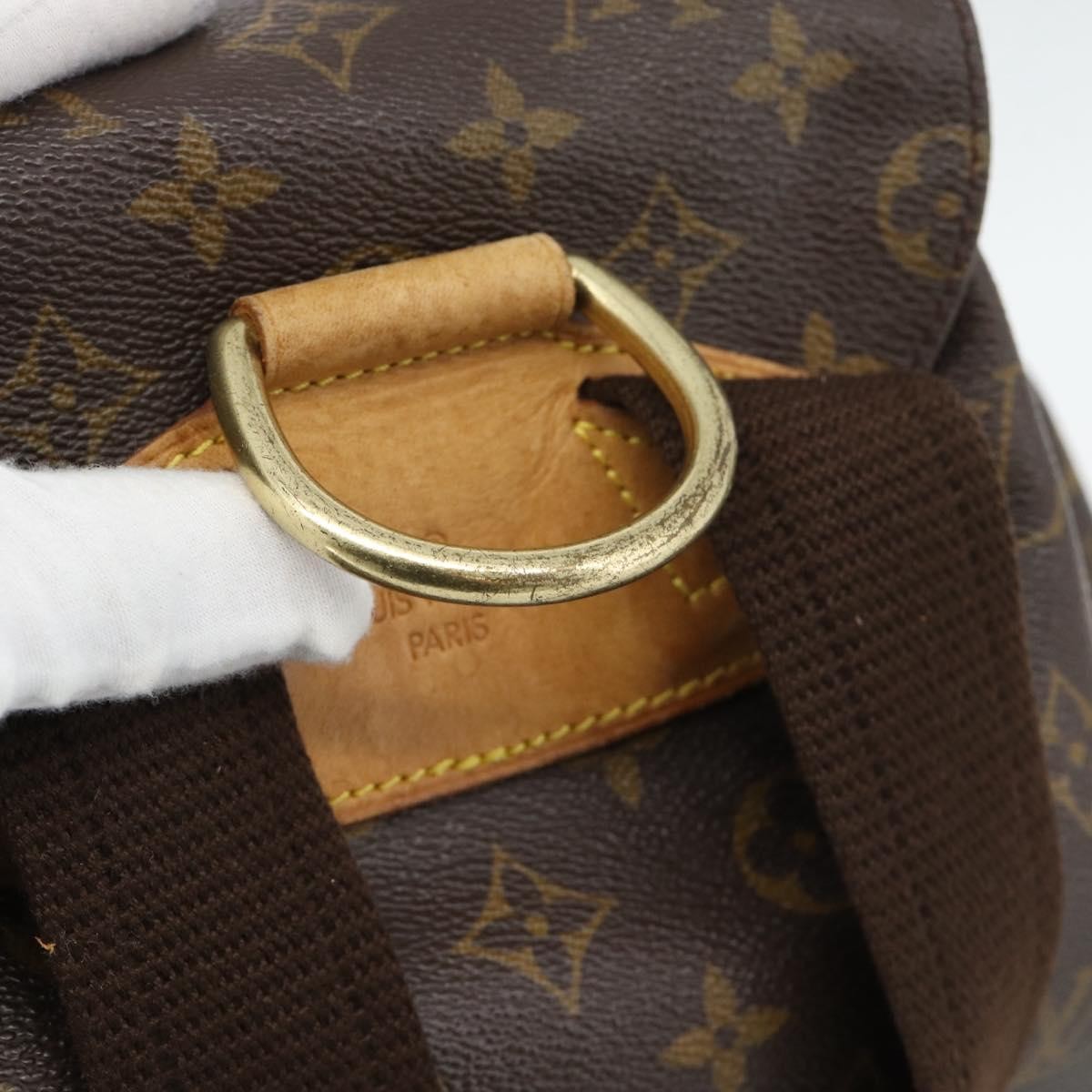 Louis Vuitton Vintage Montsouris Monogram Canvas Brown Canvas Backpack Bag (Pre-Owned)