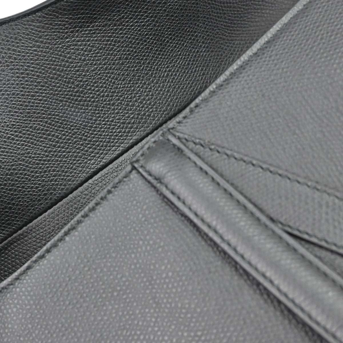 Christian Dior Saddle Leather Black Leather Handbag (Pre-Owned)