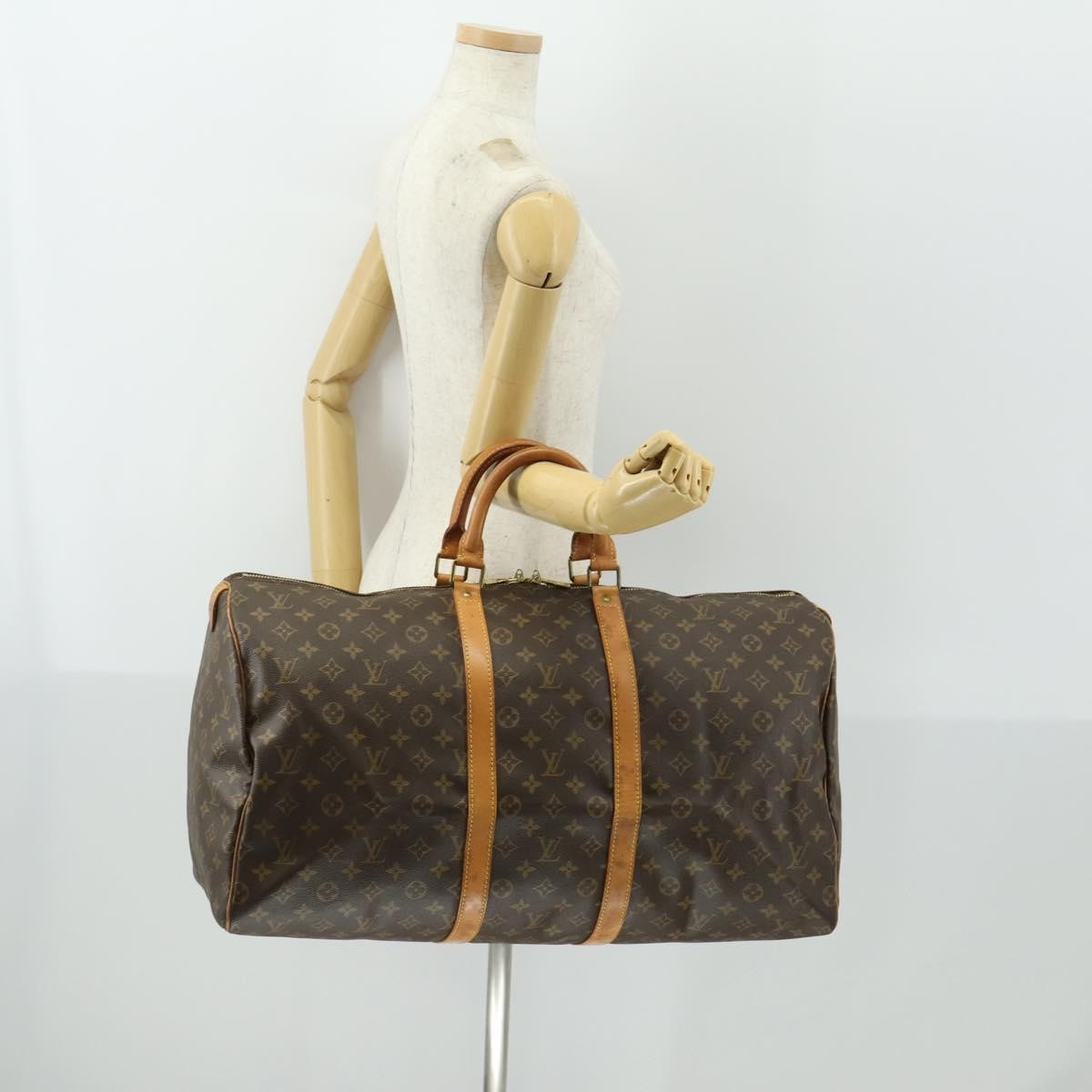 Louis Vuitton Keepall Monogram Canvas Brown Canvas Travel Bag Bag (Pre-Owned)