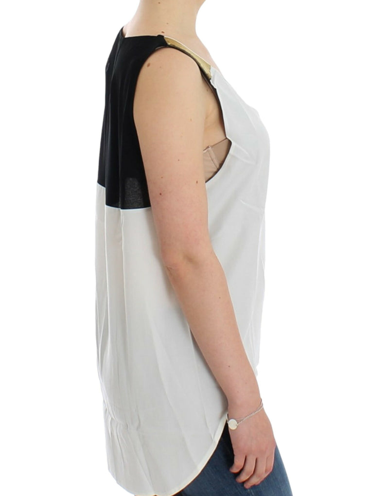 Costume National White sleeveless Women's top