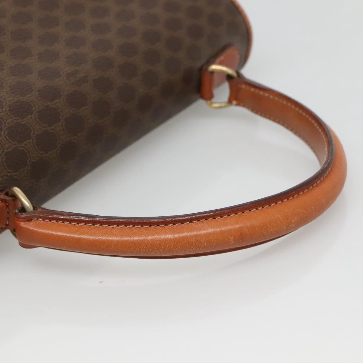 Celine Vintage Macadam Canvas Brown Canvas Handbag (Pre-Owned)