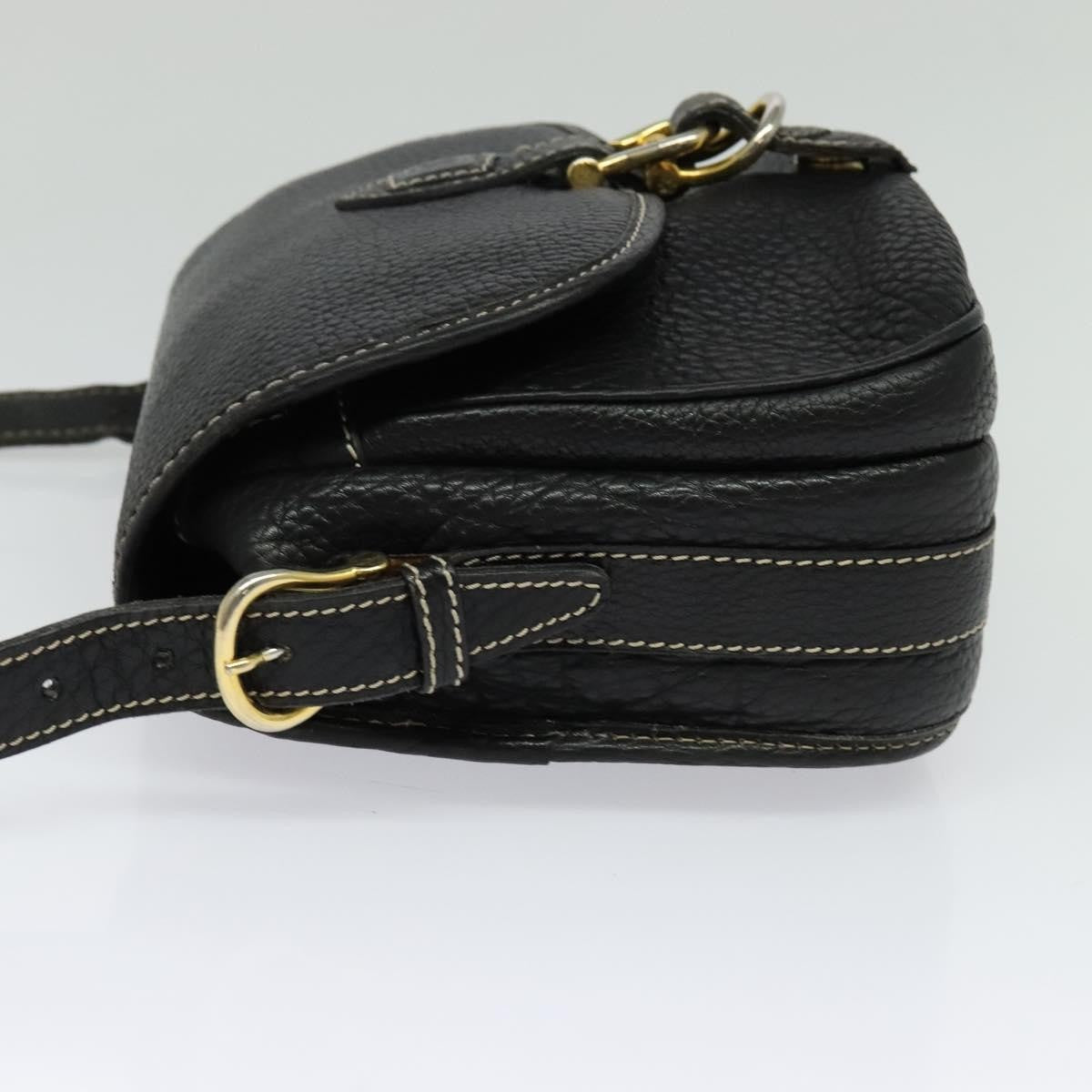 Celine Vintage Leather Black Leather Shoulder Bag Bag (Pre-Owned)