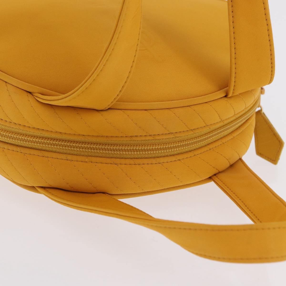 Saint Laurent Vintage Quilted Top Handle Bag Nylon Yellow Nylon Handbag (Pre-Owned)