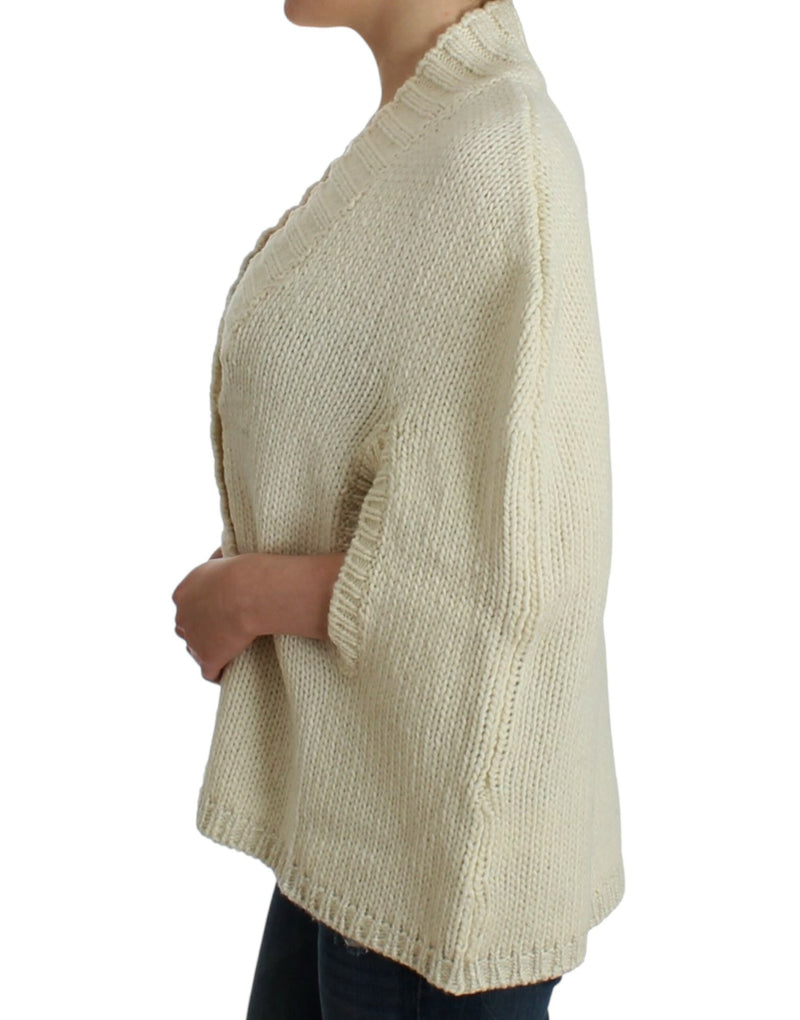 Costume National White knitted Women's cardigan
