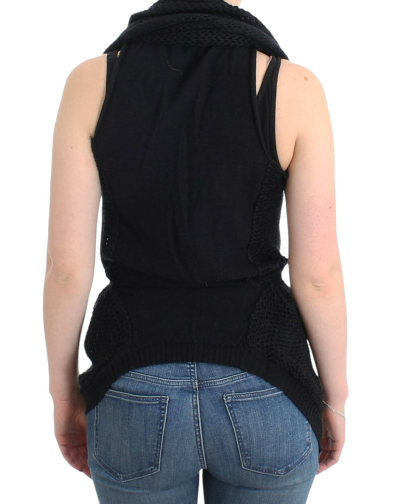 Costume National Black sleeveless knitted Women's cardigan