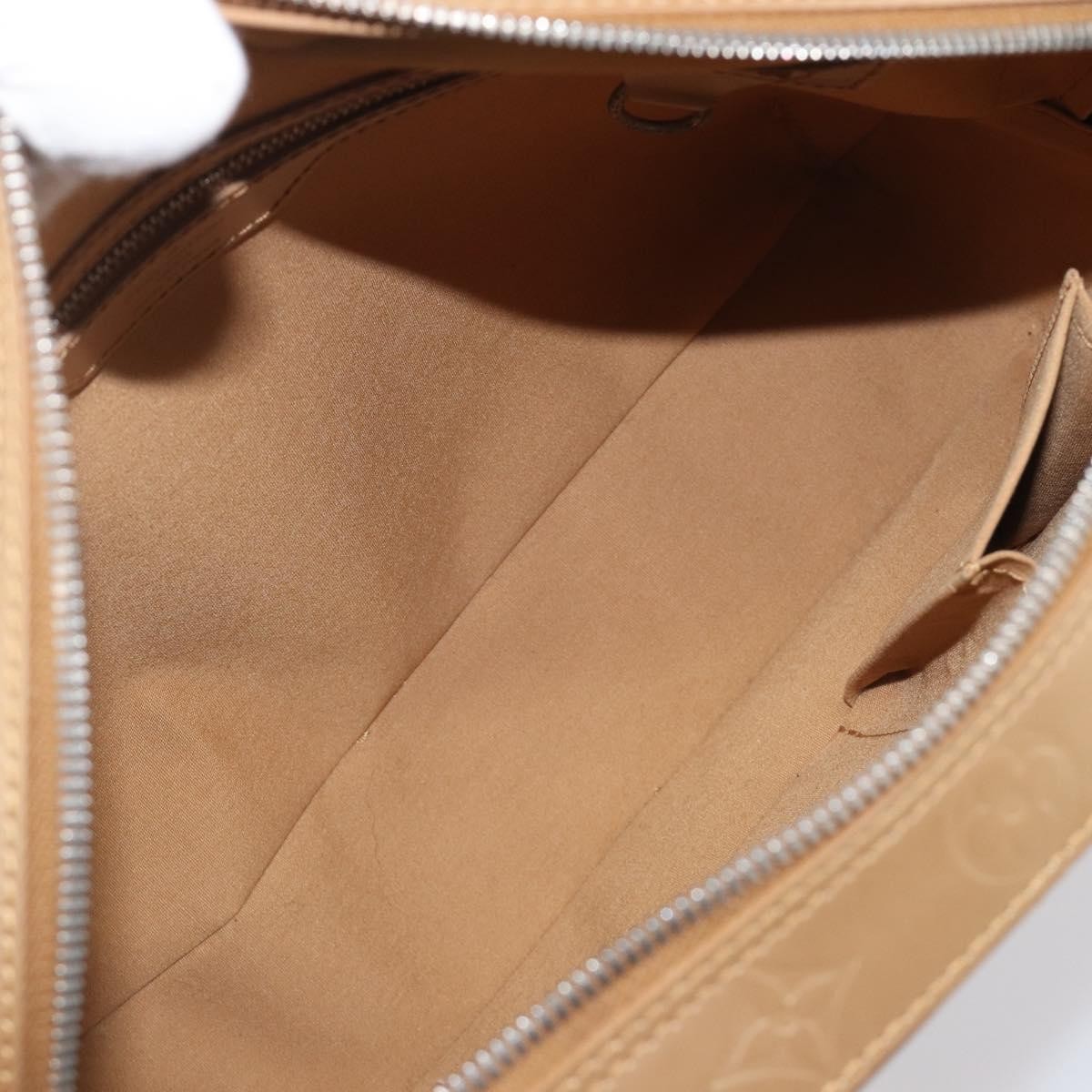 Louis Vuitton Mat Malden Monogram Vernis Beige Canvas Handbag (Pre-Owned)