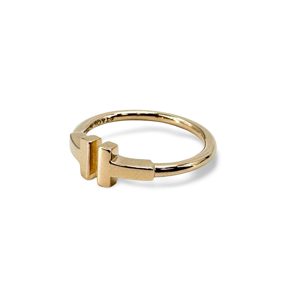 Tiffany & Co. T Wire 18K Rose Gold Gold Rose_Gold Ring Jewelry (Pre-Owned)