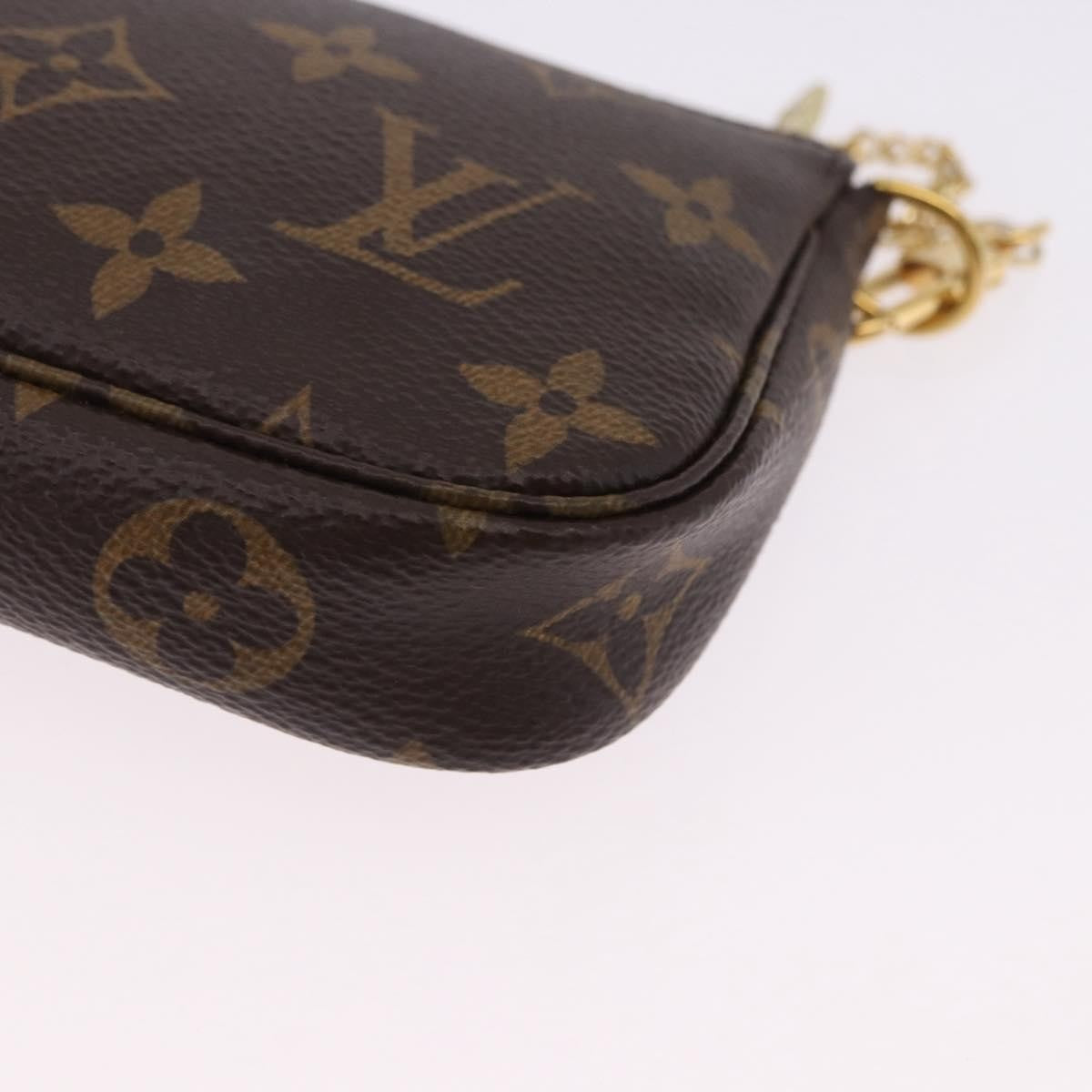 Louis Vuitton Mini Pochette Accessoires Canvas Brown Canvas Clutche & Pouche Bag (Pre-Owned)