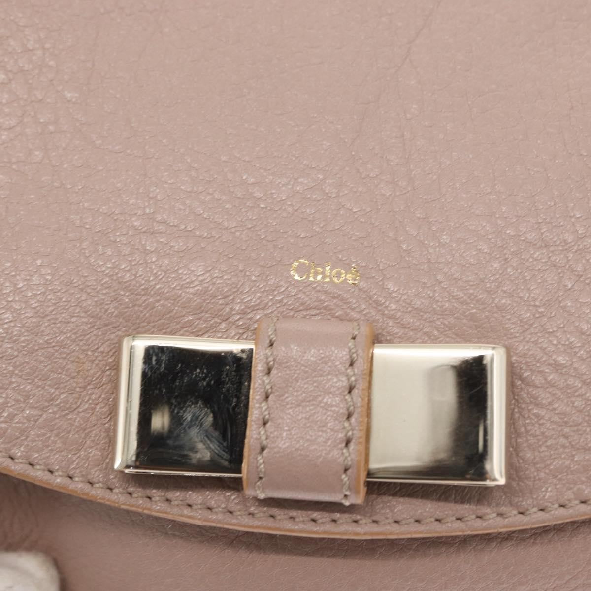 Chloe Lily Leather Beige Leather Handbag (Pre-Owned)