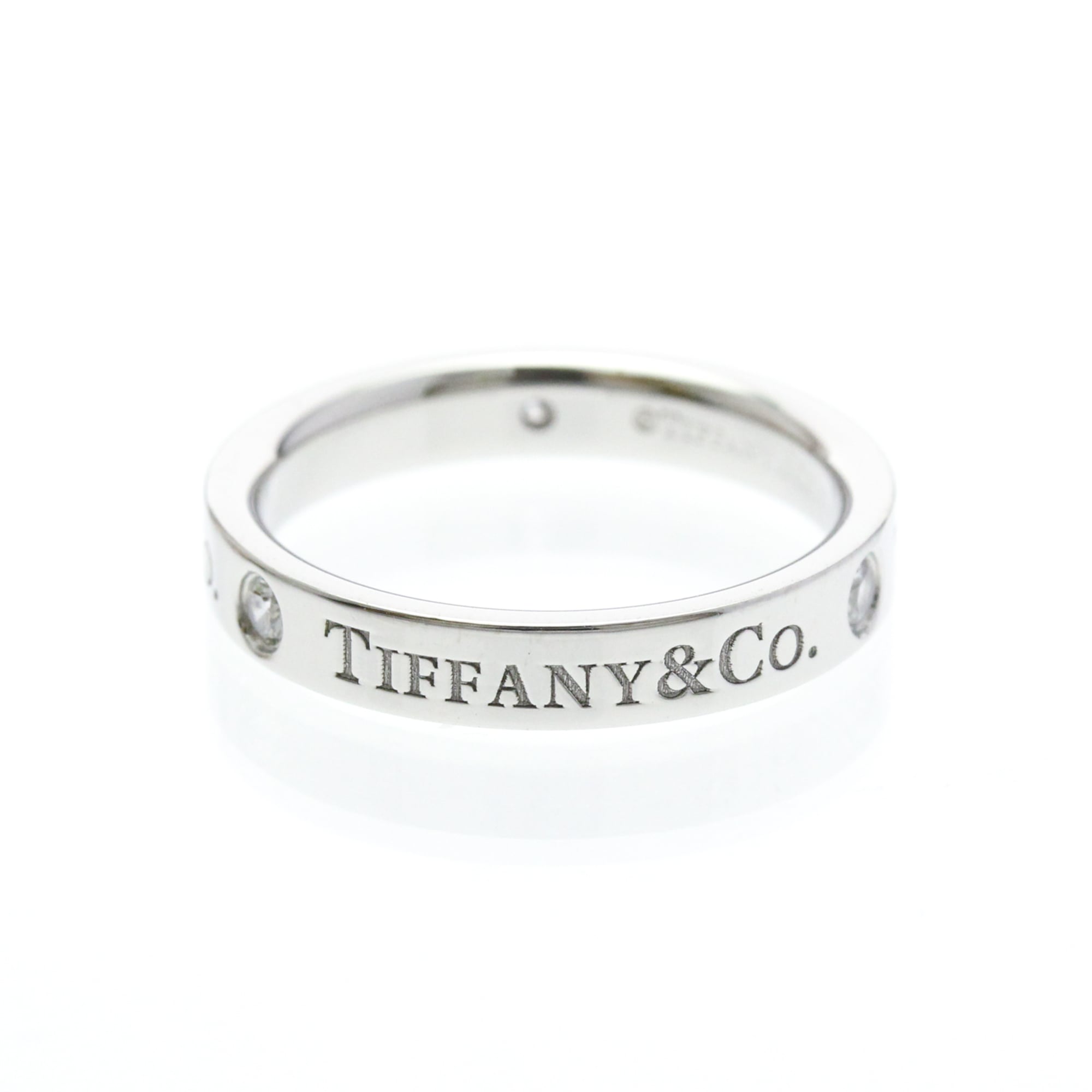 Tiffany & Co. Flat Platinum Silver Platinum Ring Jewelry (Pre-Owned)