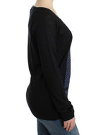 Costume National Black striped V-neck Women's sweater