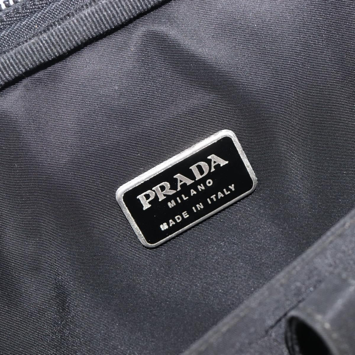 Prada Briefcase Tessuto And Saffiano Leather Black Nylon Briefcase Bag (Pre-Owned)