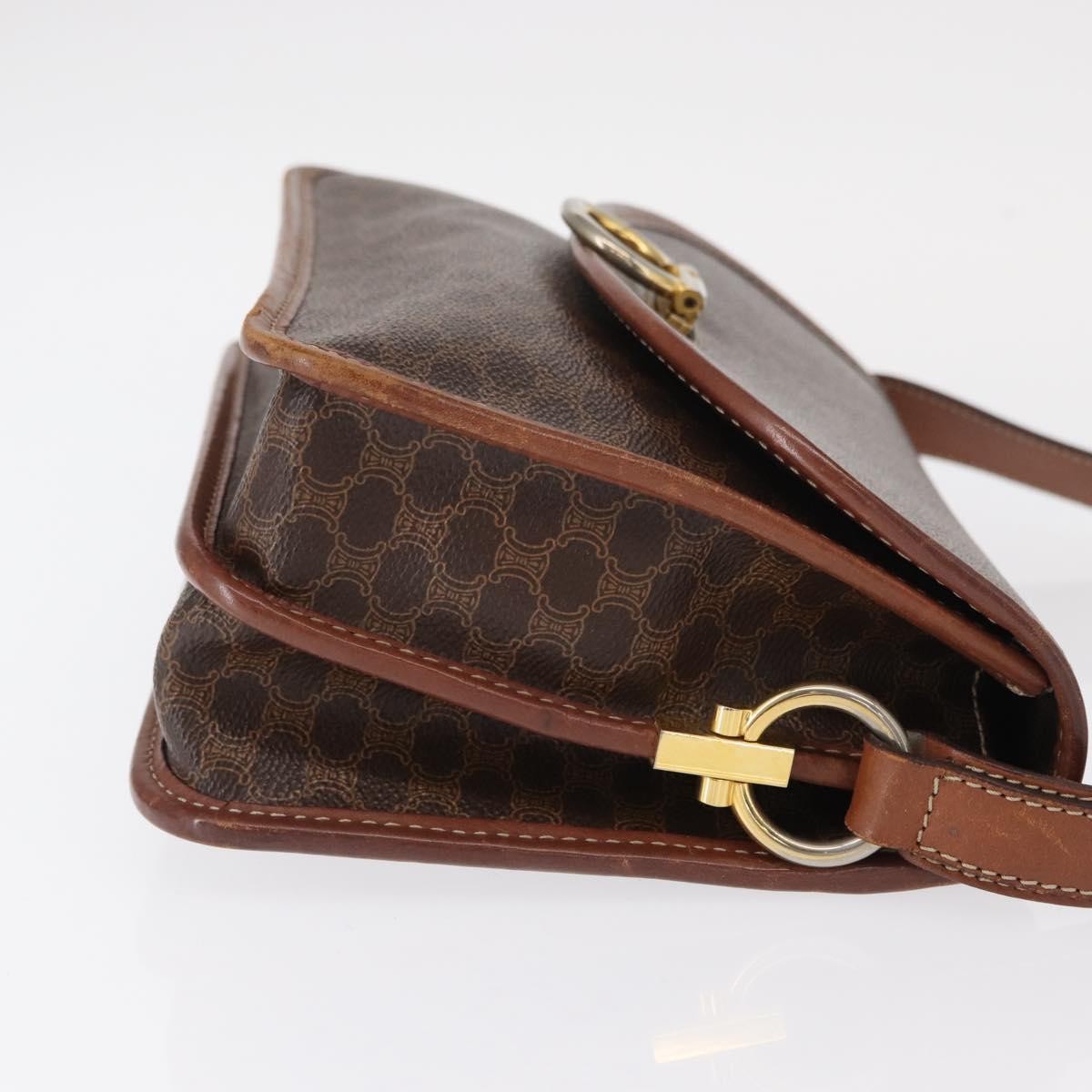 Celine Vintage Macadam Canvas Brown Canvas Shoulder Bag Bag (Pre-Owned)