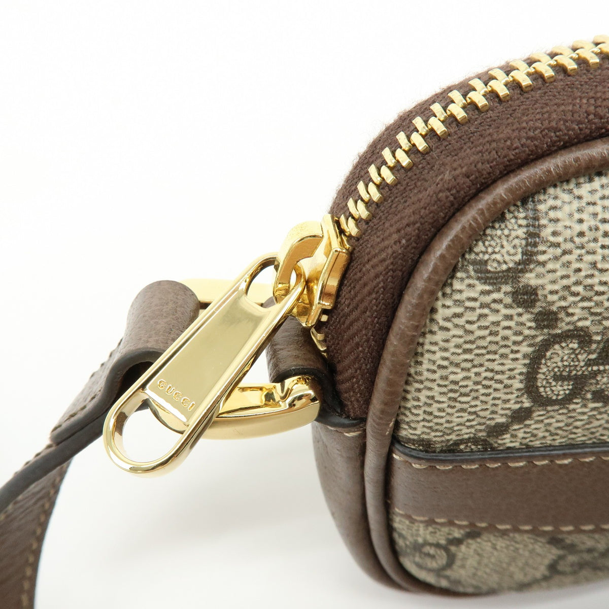Gucci Ophidia Gg Coated Canvas Brown Leather Crossbody Bag Bag (Pre-Owned)
