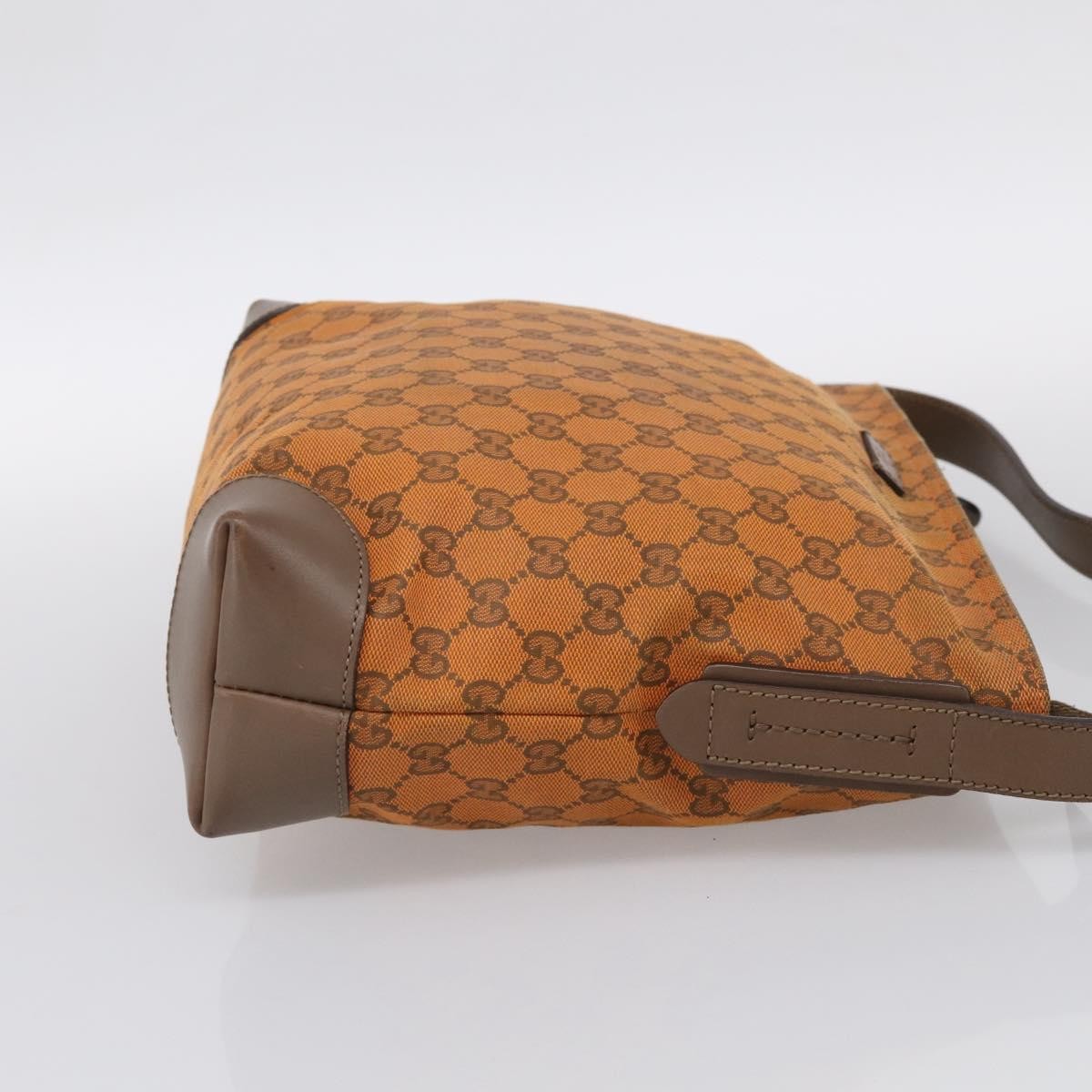 Gucci Shoulder Canvas Orange Canvas Shoulder Bag Bag (Pre-Owned)