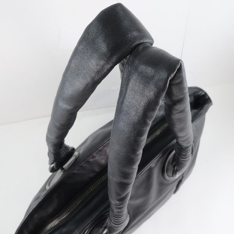 Bottega Veneta Black Leather Handbag (Pre-Owned)
