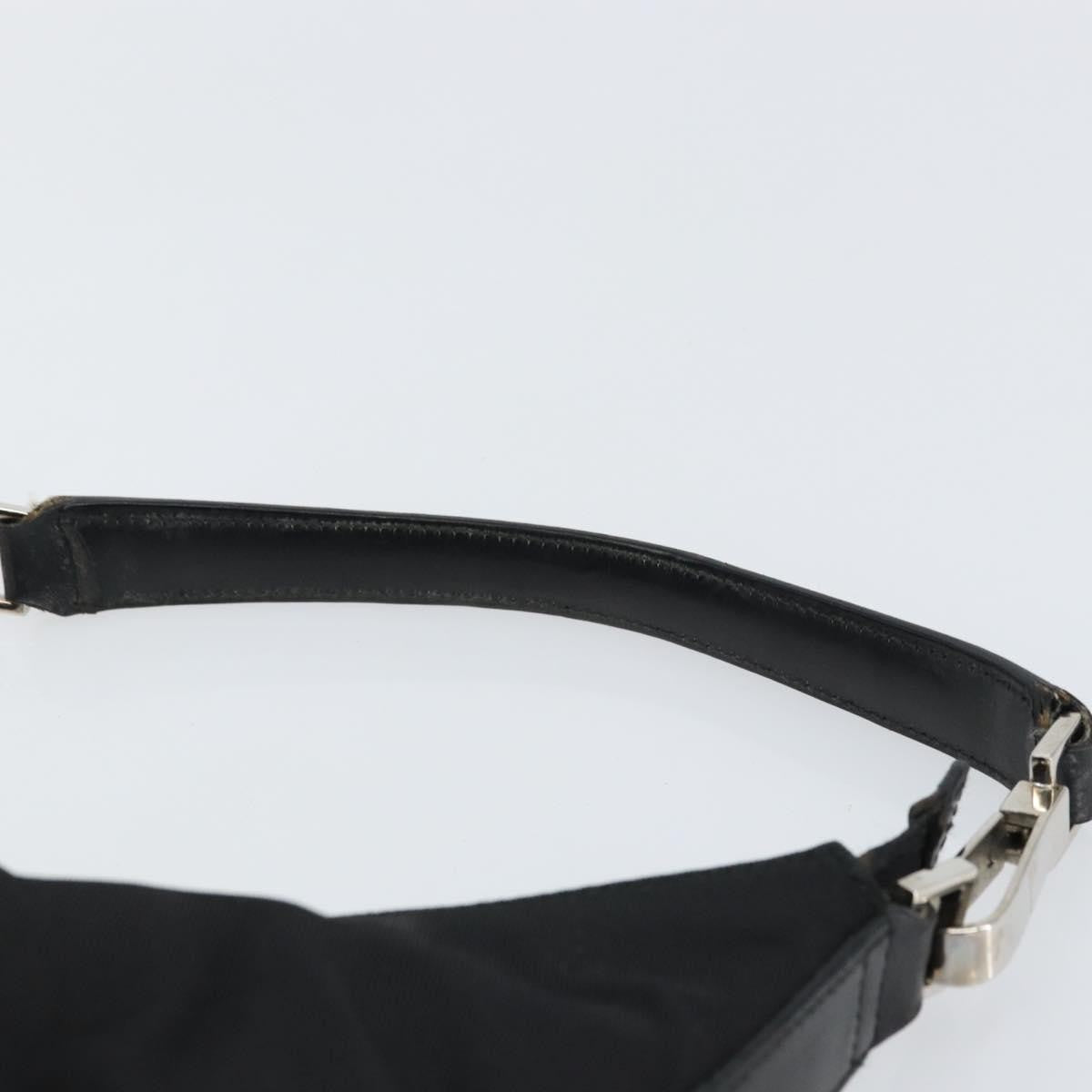 Gucci Zip Hobo Nylon Black Nylon Handbag (Pre-Owned)