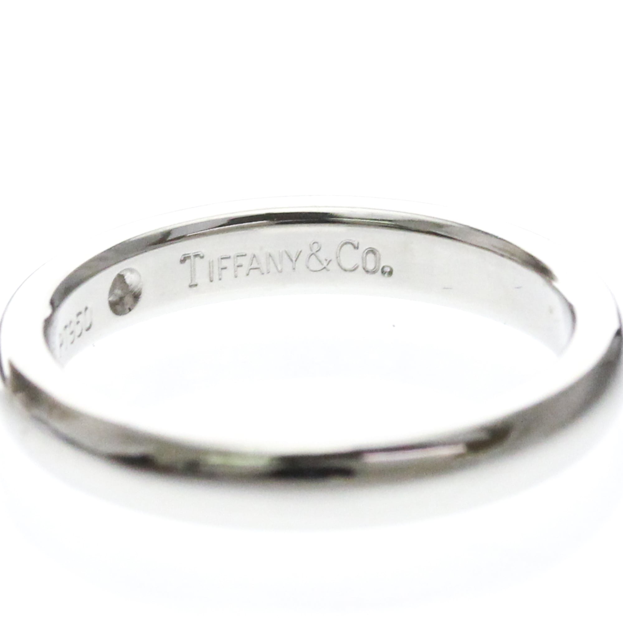 Tiffany & Co. Elsa Peretti 1 Diamond Stacking Band 950 Platinum With Diamond Silver Platinum Ring Jewelry (Pre-Owned)
