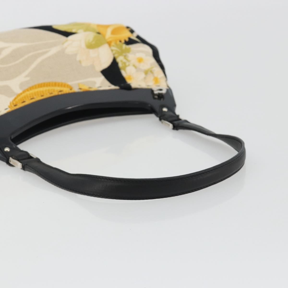 Salvatore Ferragamo Gancini Canvas Beige Canvas Crossbody Bag Bag (Pre-Owned)