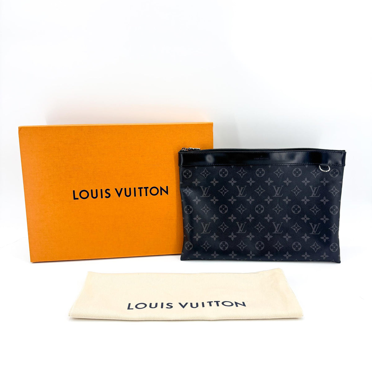 Louis Vuitton Discovery Pochette Monogram Eclipse Canvas Black Canvas Clutche & Pouche Bag (Pre-Owned)