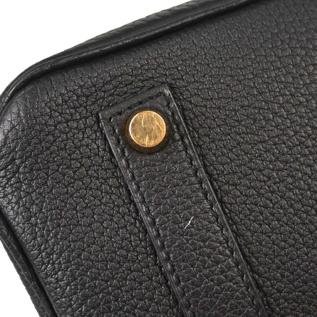 Hermes Birkin Black Togo With Gold Hardware Black Calfskin Handbag (Pre-Owned)